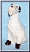 b/w terrier paw raised